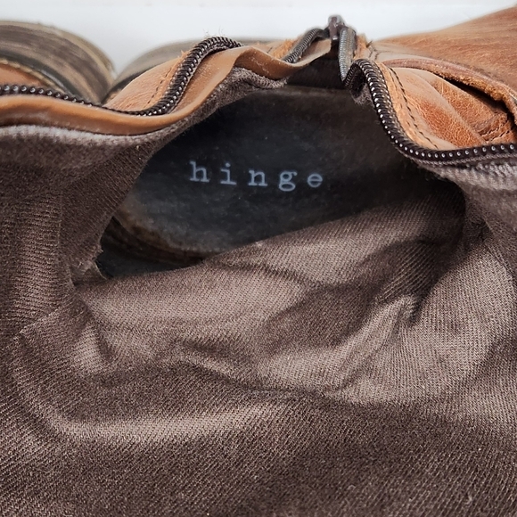 Hinge brown leather riding boots - Picture 12 of 16